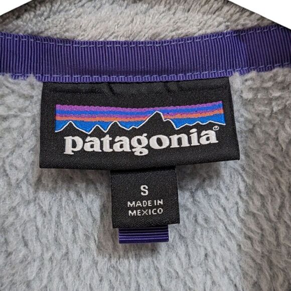 Patagonia Retool Snap-T Fleece Pullover Womens Size S in Grey Purple 25442 FA15 - Picture 5 of 7